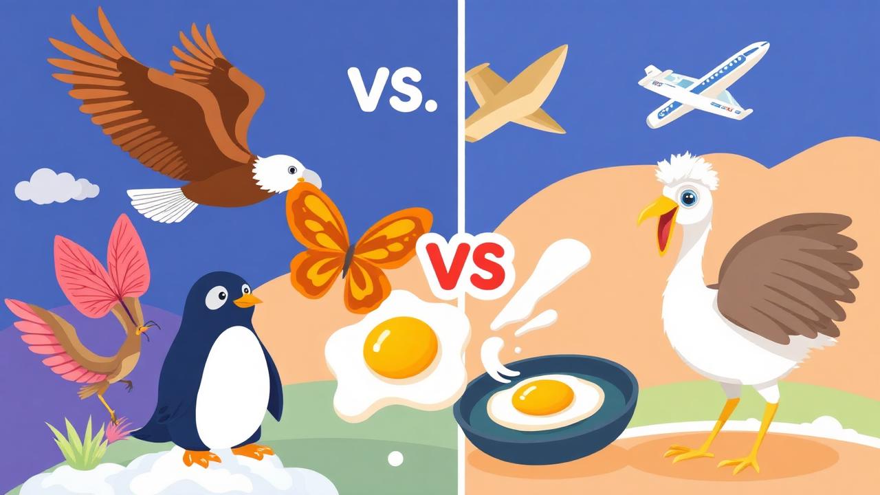 Fly versus fry collage
